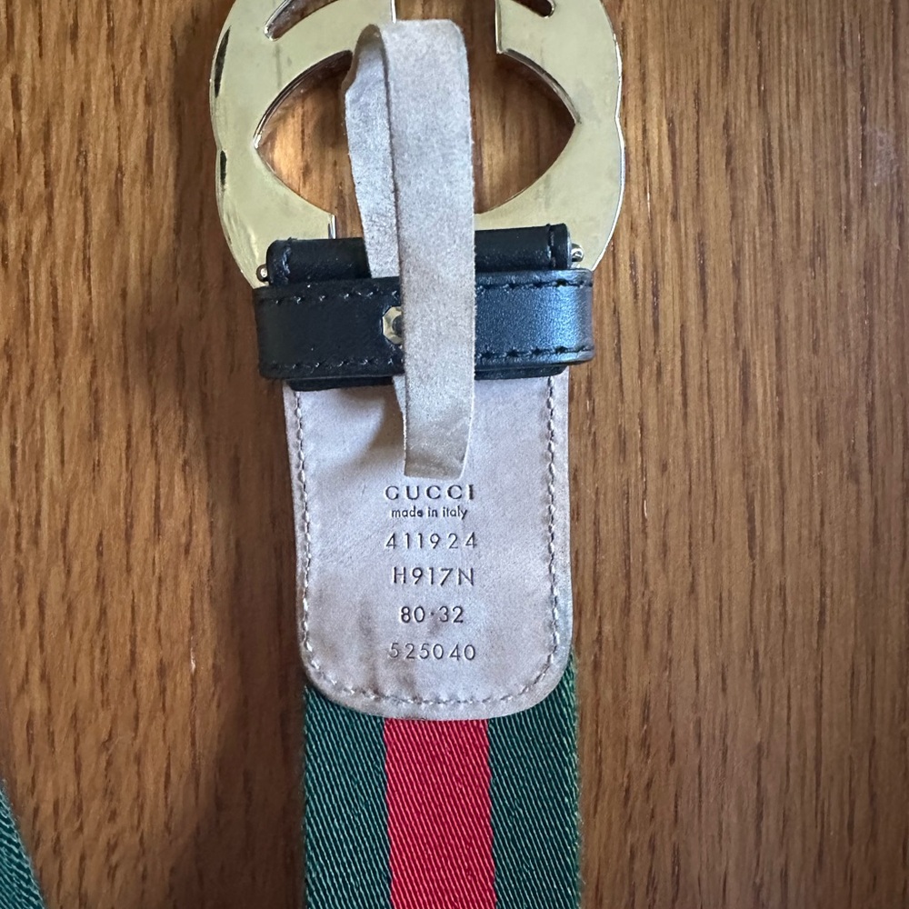 Gucci Web Belt with silver G buckle - Picture 3 of 5